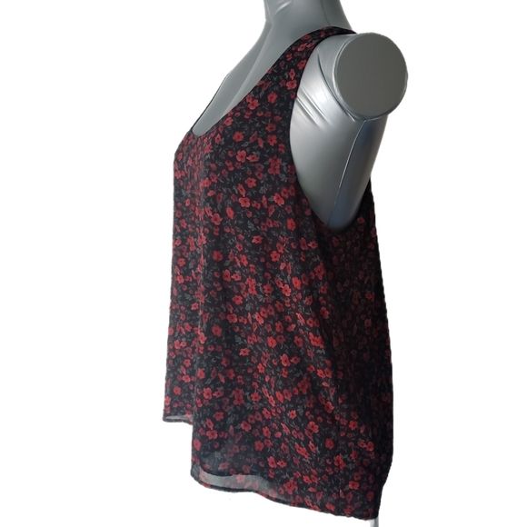 Reitmans Floral Chiffon Sleeveless Blouse - Size L - Picture 1 of 4
